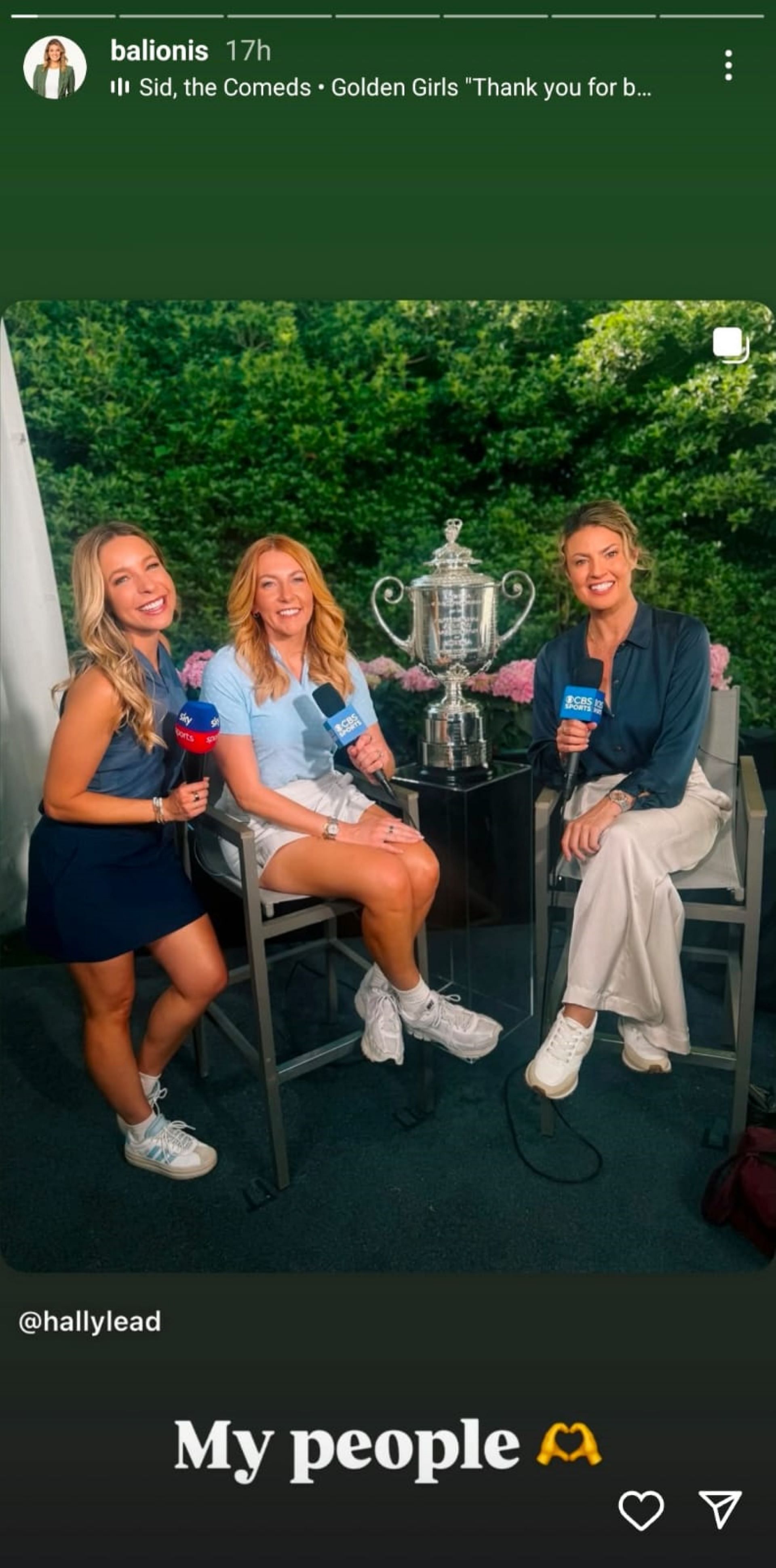 Amanda Balionis reshared Hally Leadbetter's post from Quail Hollow | IG/@balionis